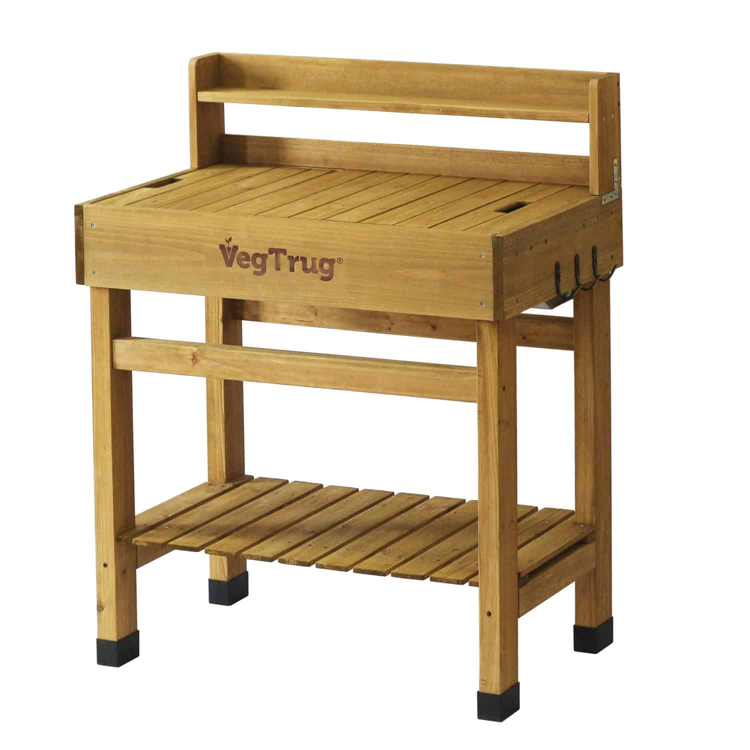 Deluxe Potting Table - inc tray and hooks - Natural - FSC 100%