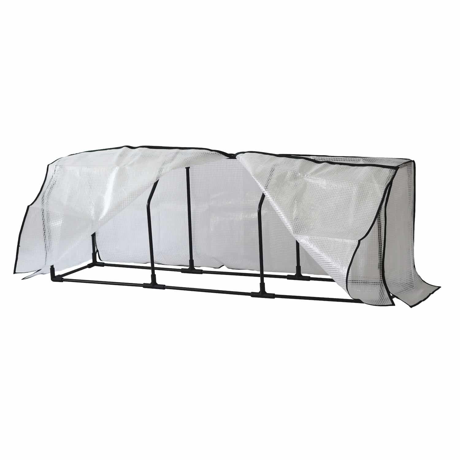 Wall Hugger 1.8m Greenhouse Frame and PE Cover Medium