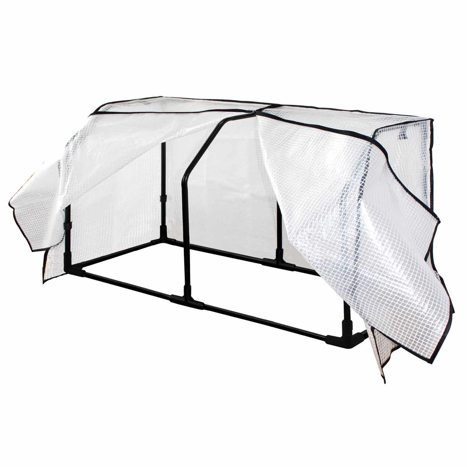 Wall Hugger 1m Greenhouse Frame and PE Cover Small