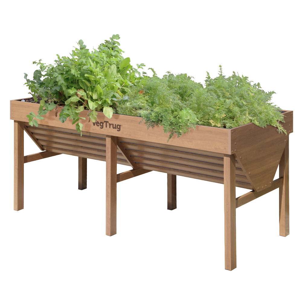 VegTrug Aluminium 1.8m Natural Wood Effect