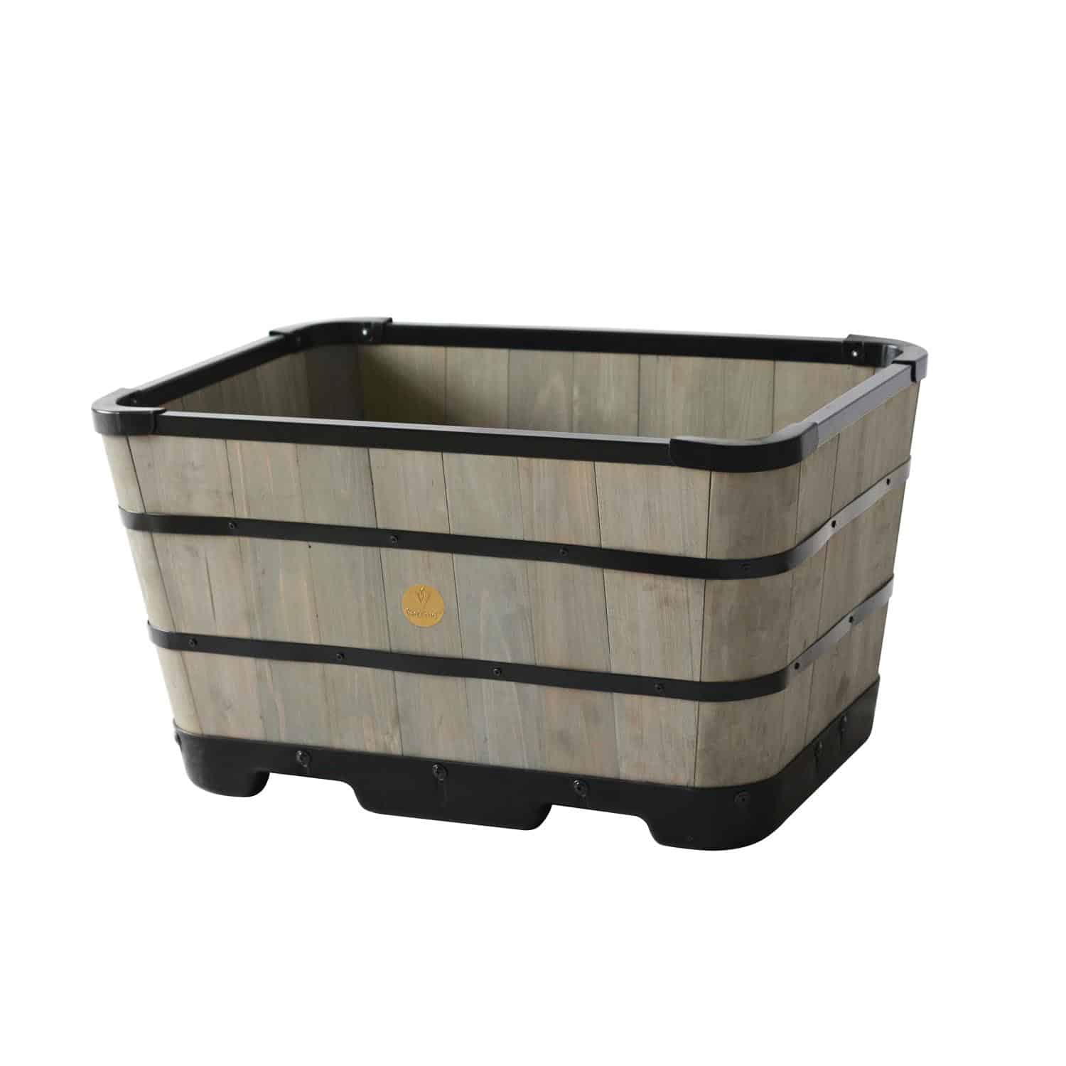 Wooden Planter Trough - 60cm - Grey Wash - FSC 100℅
