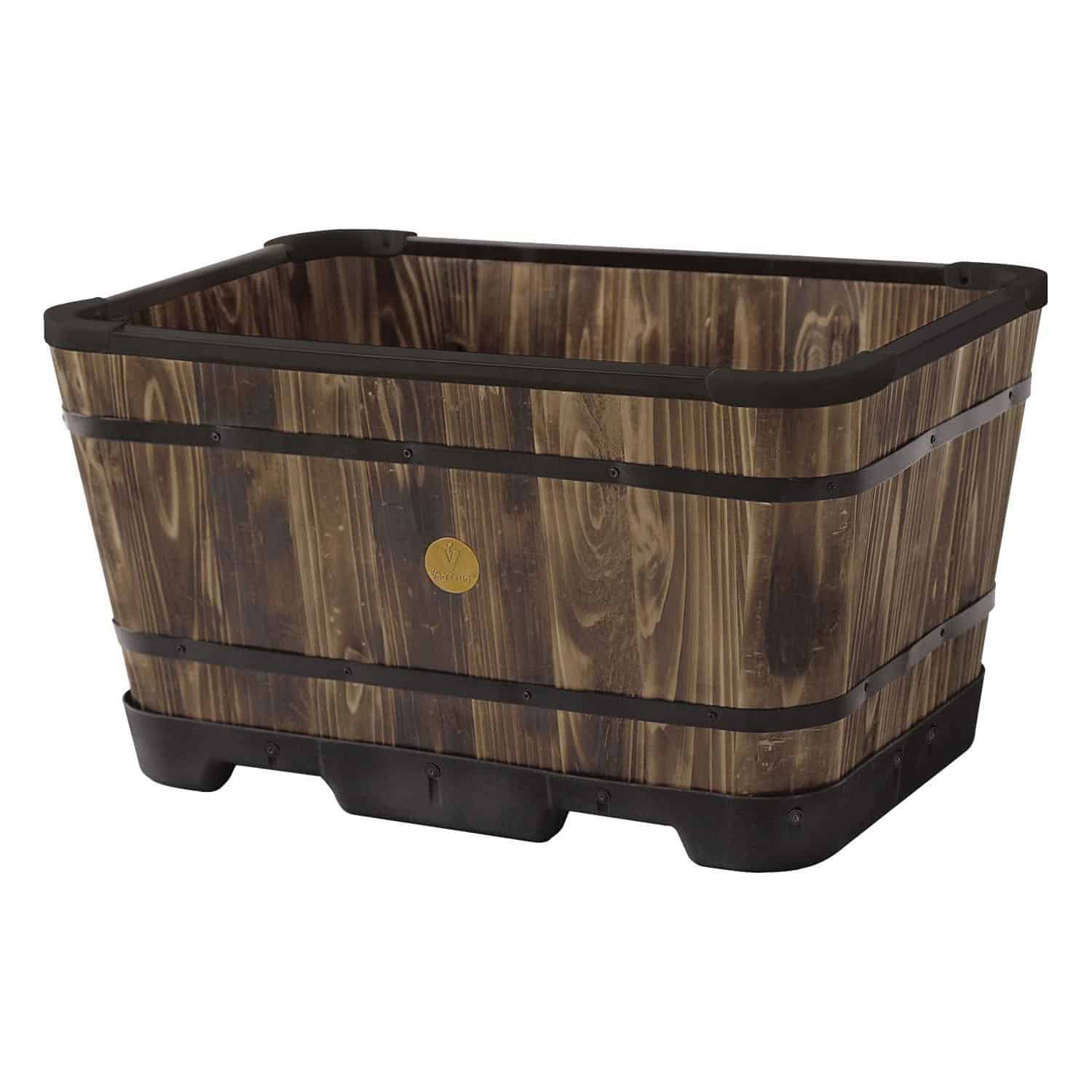 Wooden Planter Trough - 60cm - Burnt Oak - FSC 100℅